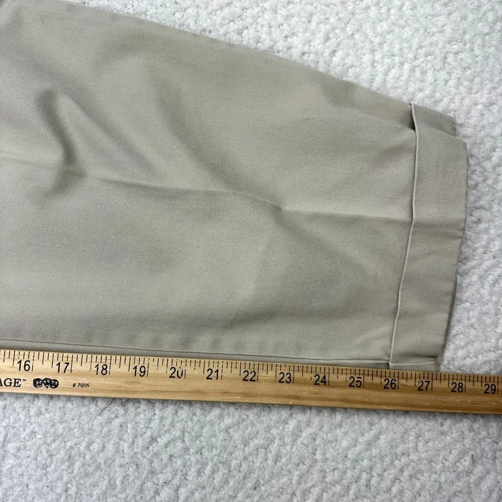 Polo Ralph Lauren Hammond Chino‎ Pants Men's 38X27 Beige Pleated Straight Cuffed